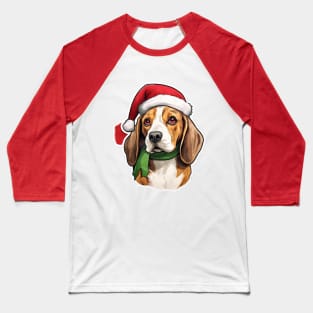 Christmas Beagle Baseball T-Shirt